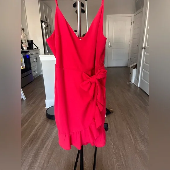 Miami Red Ruffle Dress - Picture 1 of 3